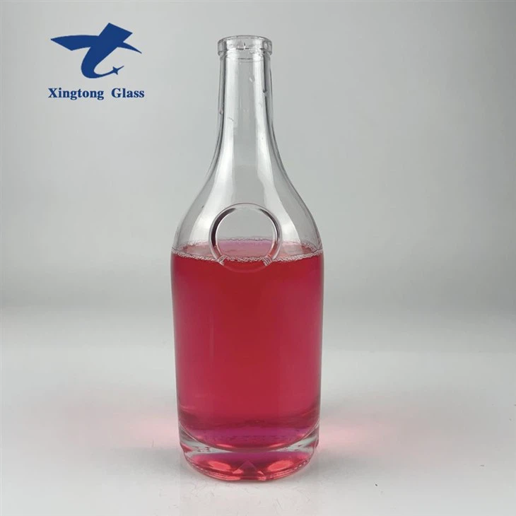 Dumaloq uzun bo'yinli Wishkey shisha butilkalar